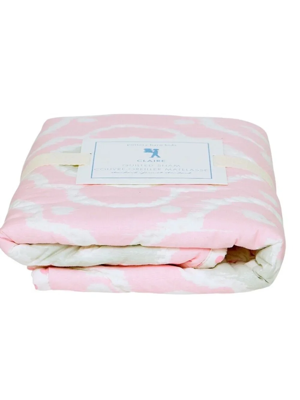 Pottery Barn Kids Quilted Pillow Sham Pink Claire Pattern Pillowcase NWT